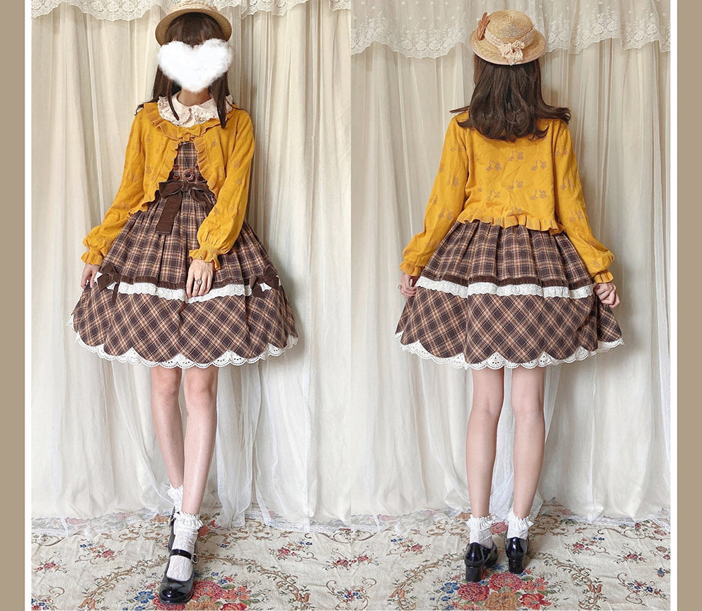 Little Dipper~Sweet Lolita Coat Long-sleeved Cotton Cardigan