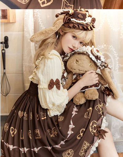 LovelyLota~KOKO Chocolate Rabbit~Furry Bunny Lolita Bag   