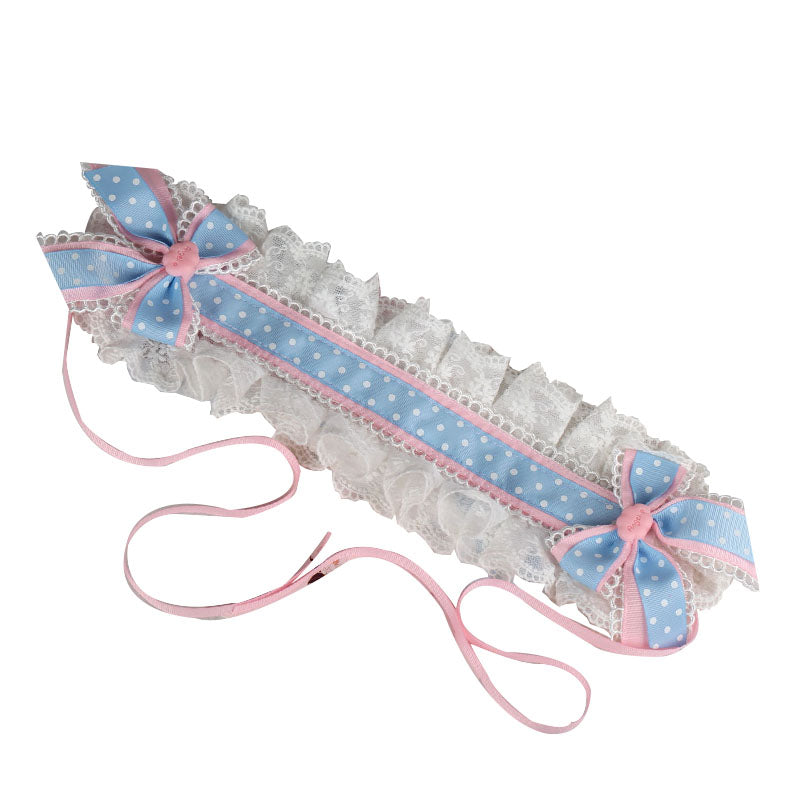 (Buyforme)Manmeng~Pink and Blue Sweet Lolita Bow Headwear   