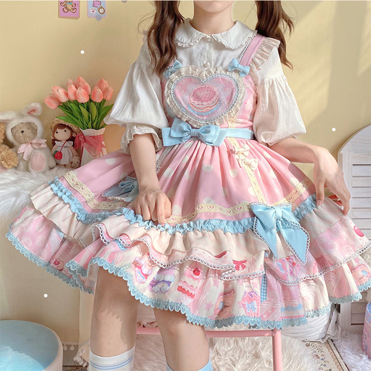 (Buyforme)Radish Lord~Casual Lolita Cream Sugar Sweetheart JSK dress   