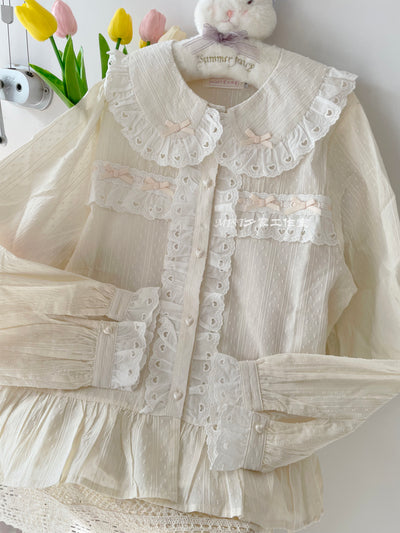 MIST~Sweet Lolita Blouse Doll Collar Multicolor   