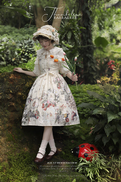 Balladeer~Petal Collar Country Style Lolita JSK Dress   