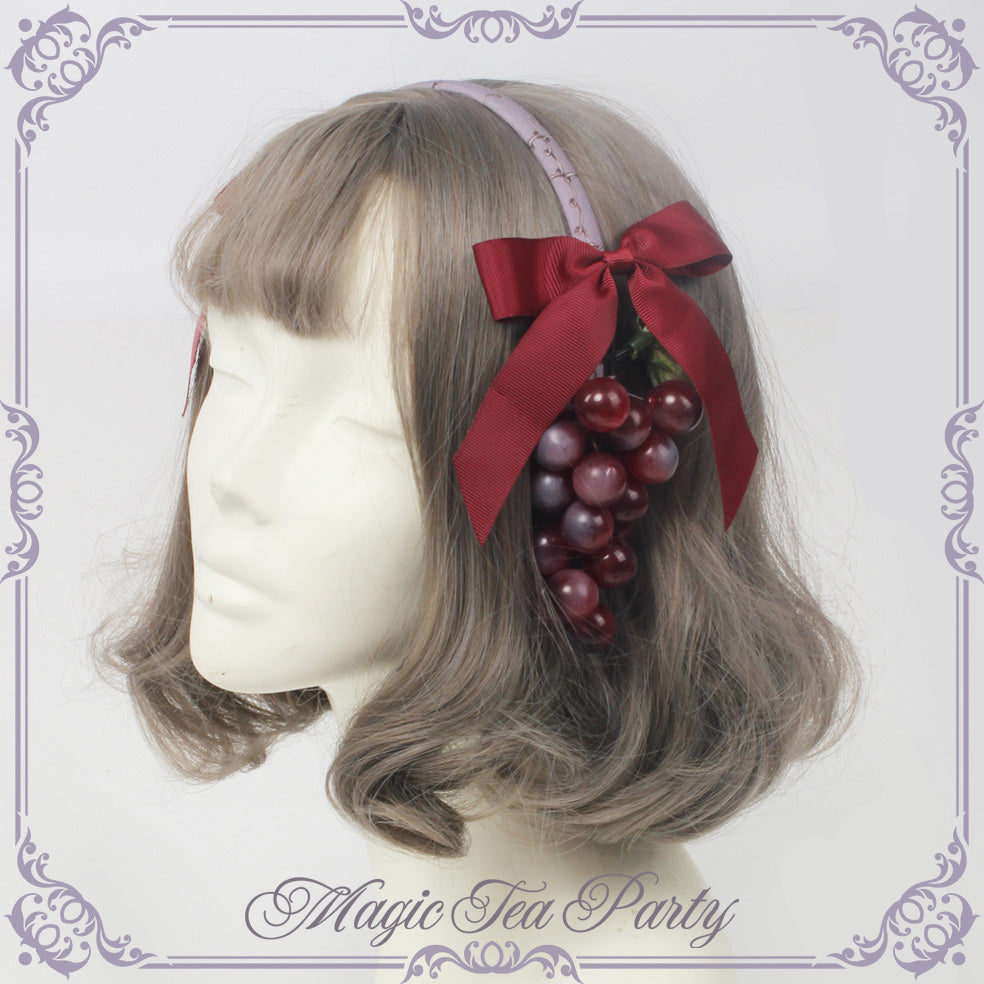 Magic Tea Party~Grape Princess Lolita Bag/Scarf/KC grape KC light purple 