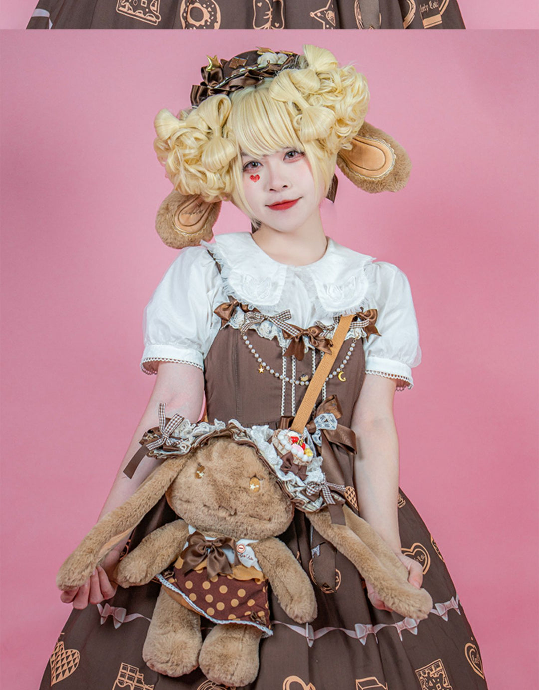 LovelyLota~KOKO Chocolate Rabbit~Furry Bunny Lolita Bag