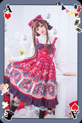 Infanta~ Christmas doughnut Ice  Cream Dress Lolita JSK S red circus JSK 