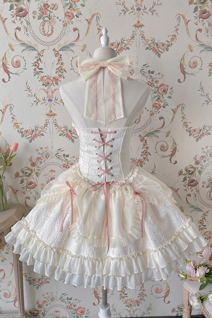 Alice Girl~Cross Maiden~Gothic Lolita Dress Ballet Halterneck Lolita JSK Dress   