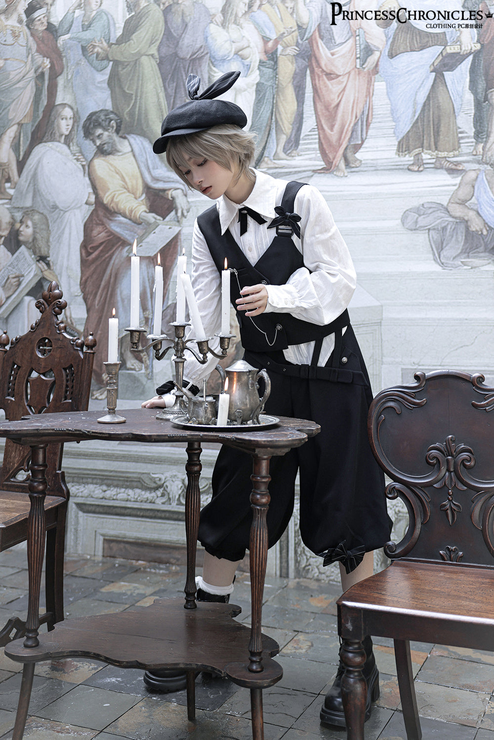Princess Chronicles - Secret Morning News - Vintage Ouji Lolita Vest Blouse Bloomers