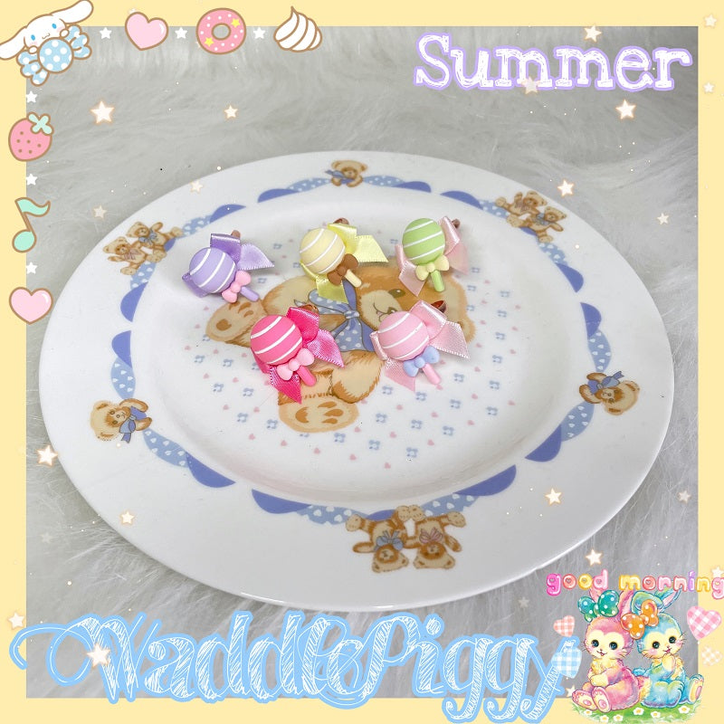 (Buyforme)WaddlePiggy~Sweet Lolita Handmade Lollipop Bow Ring all the 5 colors  