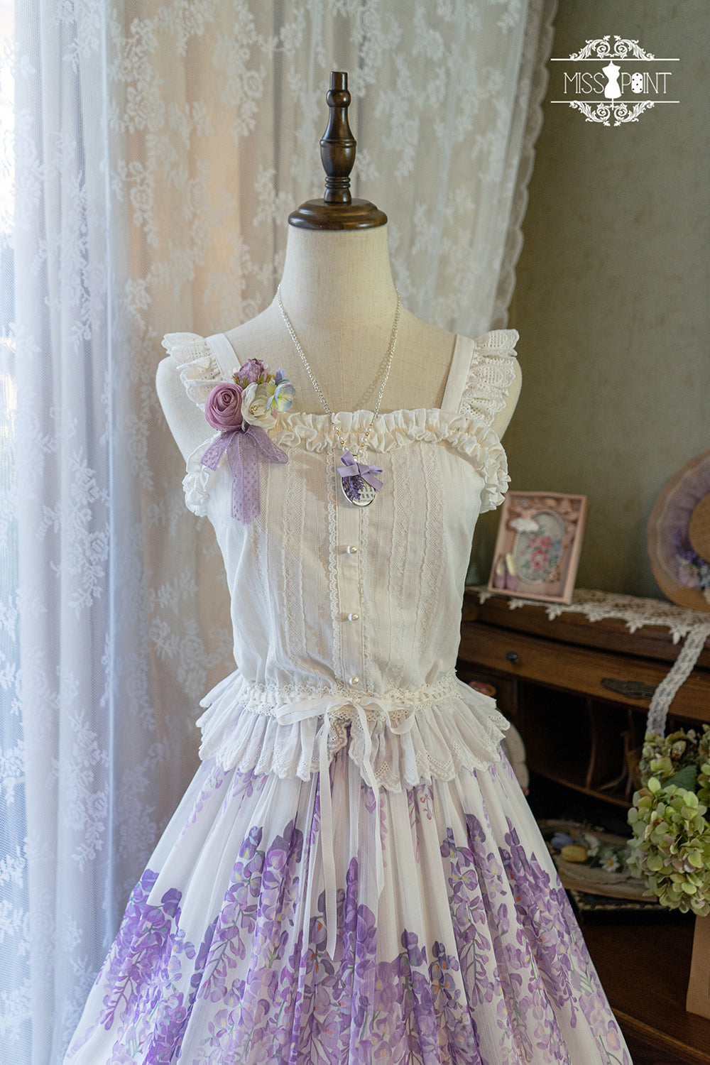 Miss Point~Midsummer Garden~Elegant Lolita Cotton Top   