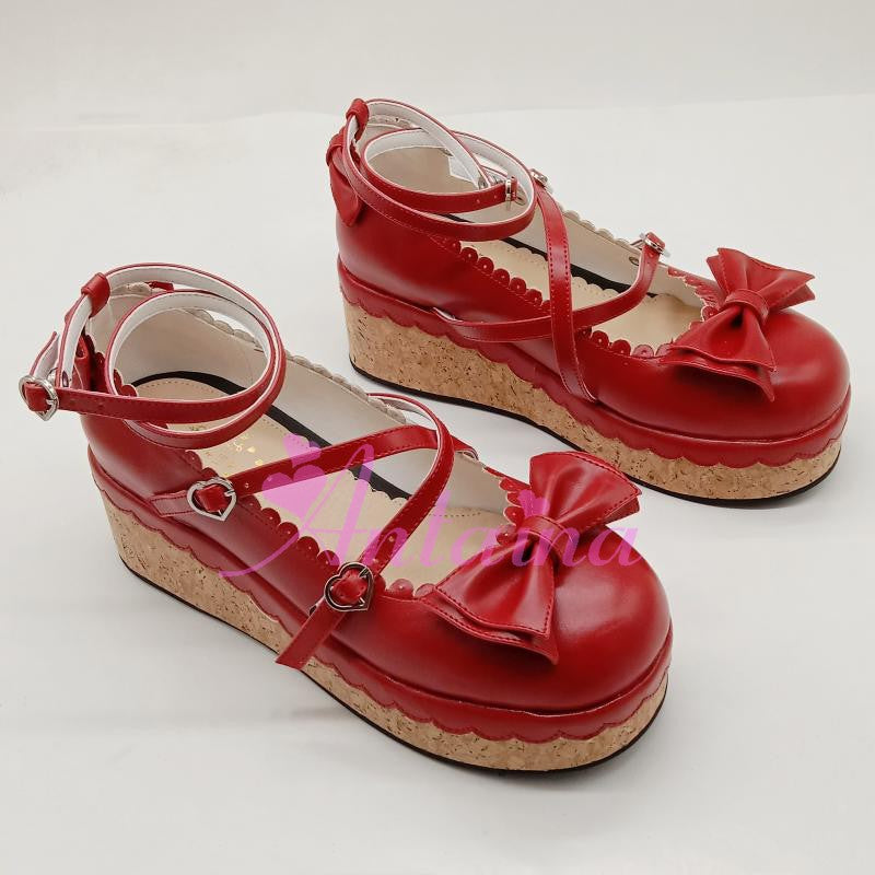 Antaina~Sweet Lolita Tea Party Red Shoes 33 red 
