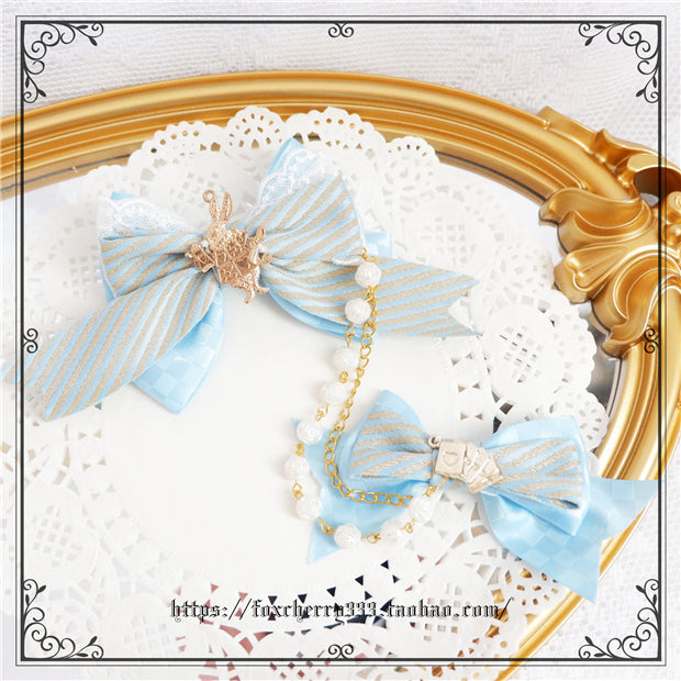 Fox Cherry - Palace Retro Elegant Bow Headdress Lolita Top Hat