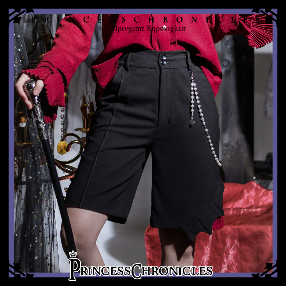 Princess Chronicles~Floating Phantom~Ouji Fashion Black Shorts S red shorts only 