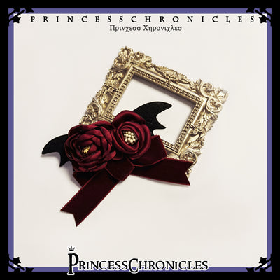 Princess Chronicles~Floating Phantom~Rose Lolita Brooch wine red rose brooch  