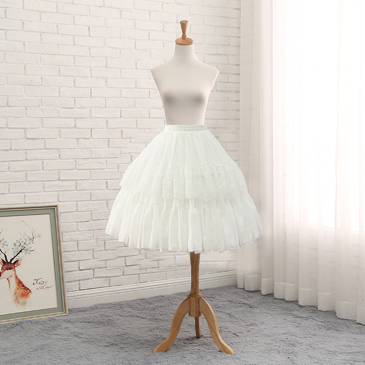 Your Princess~Lolita Fashion Cosplay Fishbone Adjustable Petticoat Free size 55cm white 