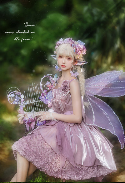 (Buyforme) Baduoni~Pink Red CLA Large Bow Lolita Jumper Dress   