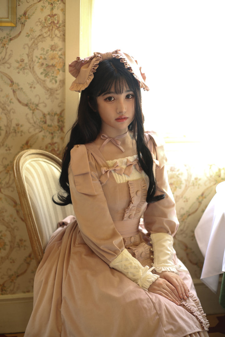 (BuyForMe) Sweet Wood~Annie's Gift~Elegant Velvet Lolita OP Dress   