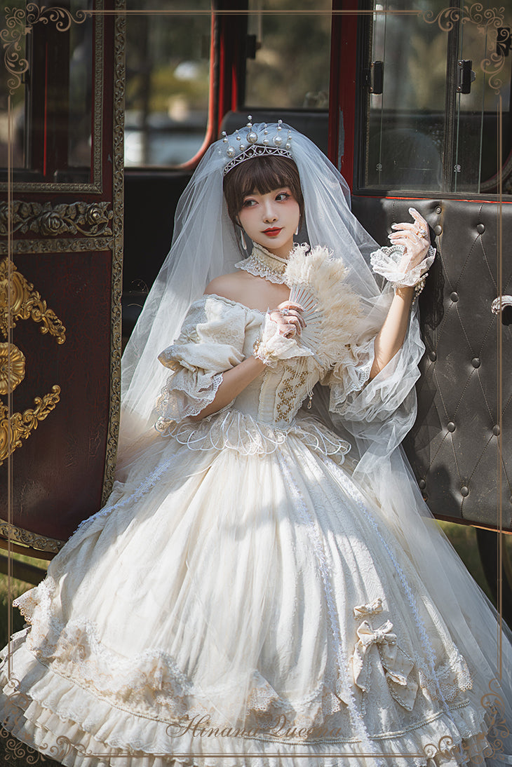 Hinana Queena~Fairy Tour~Carnival Gorgeous Lolita OP Dress S beige（send out in 35-50days） 