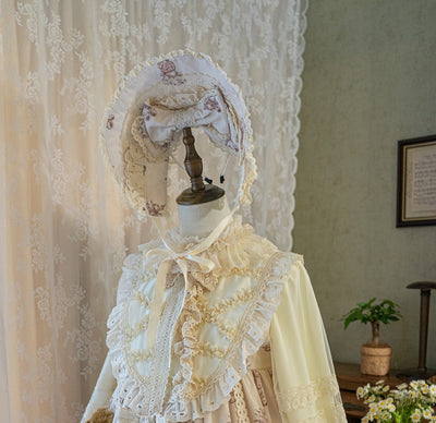 (Buyforme)Dolls Party~White Lolita Kawaii Inner Blouse Accessory Set BNT  