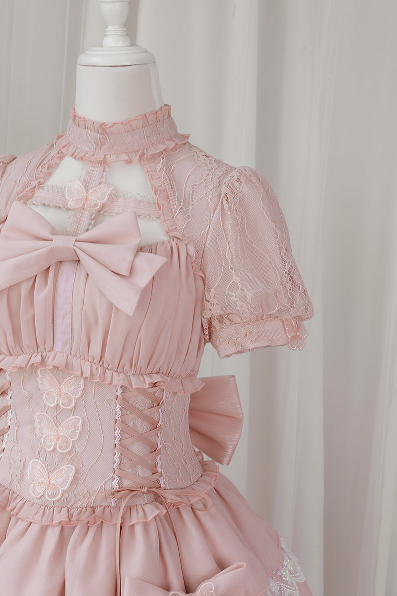 Your Princess - Cross Dream - Sweet Lolita Lace Pink OP Dress