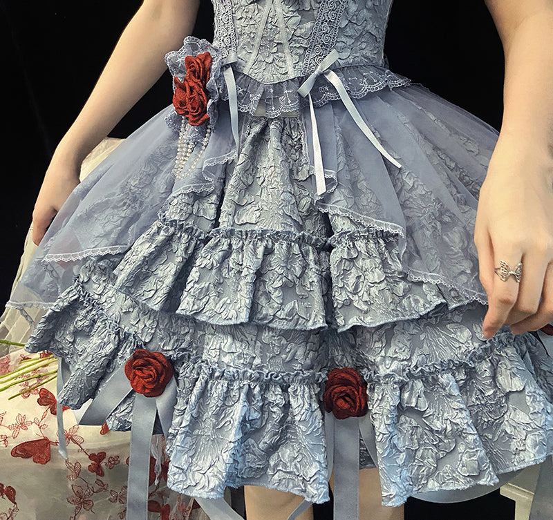 Alice Girl~Gothic Lolita Accessory~Blood Rose Flowing Trailing   