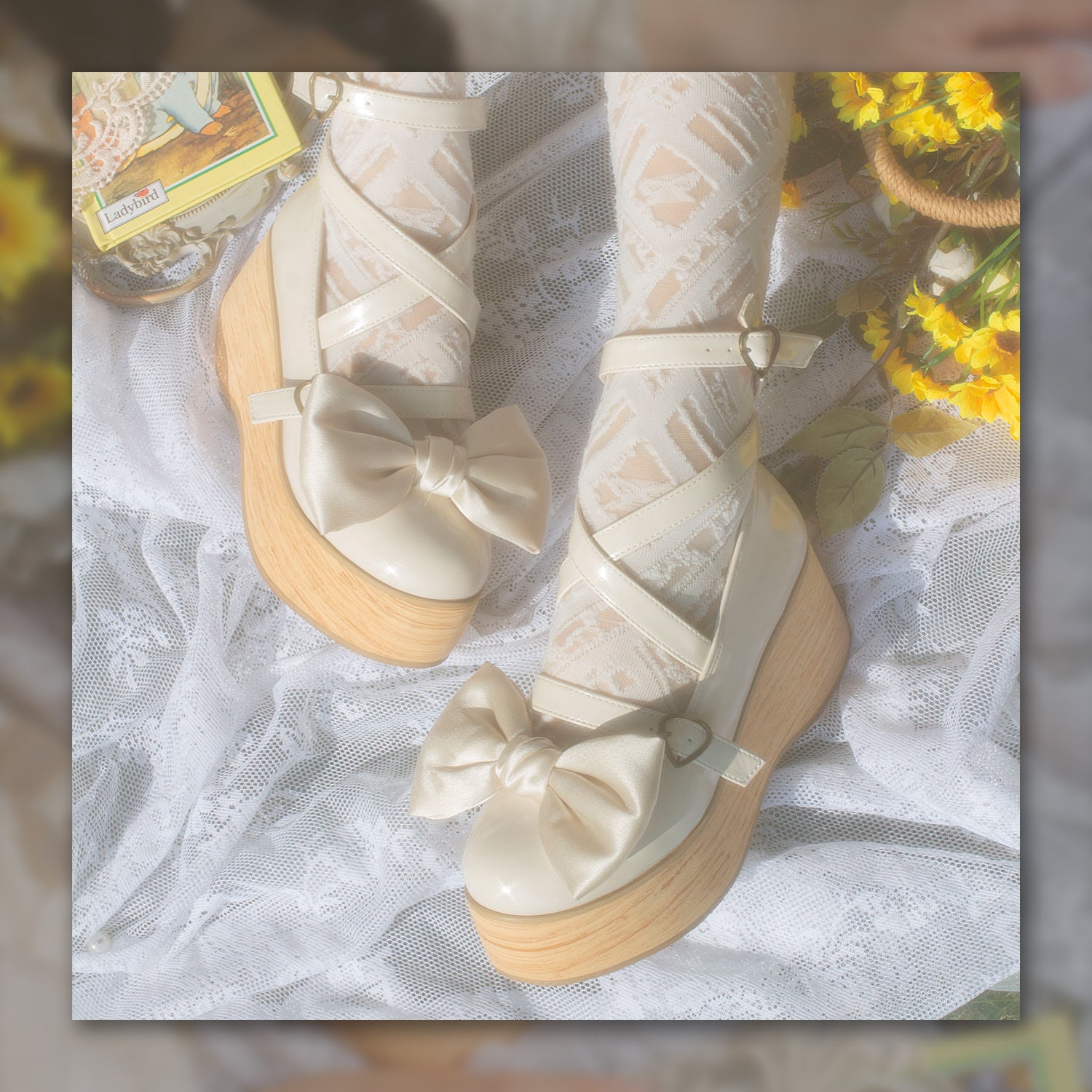 MODO - Multicolors Sweet Lolita Bow Platform Shoes 7520:82456