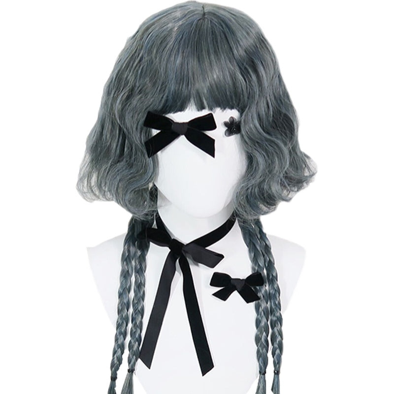 PippiPalace~Metaverse~Mix of Green And Blue Curly Short Wig green and blue wig  