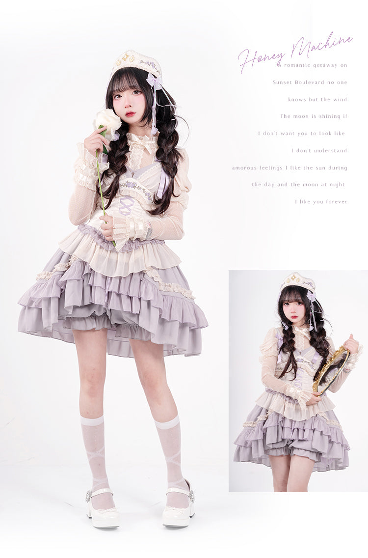 Honey Machine~Casual Sweet Lolita Inner Blouse Multicolors   