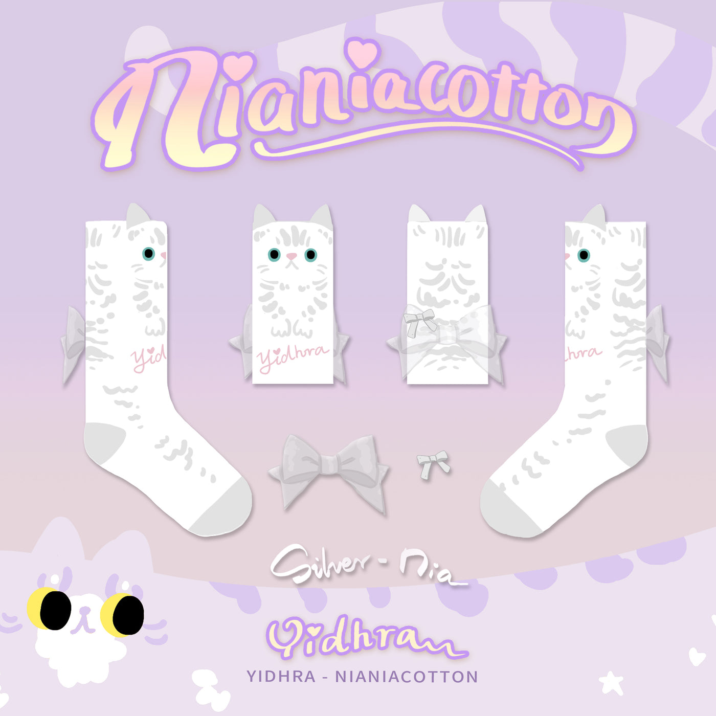 Yidhra~Cute Cat Cotton Lolita Socks   