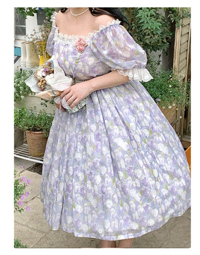 NanShengGe~Your Tulips~Classic Lolita Summer OP Dress   