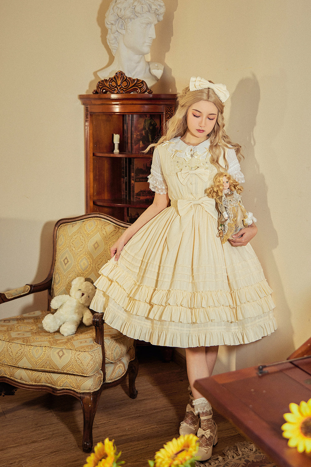 Strawberry Witch - Nelly Girl - Summer Lolita JSK Dress XS ivory