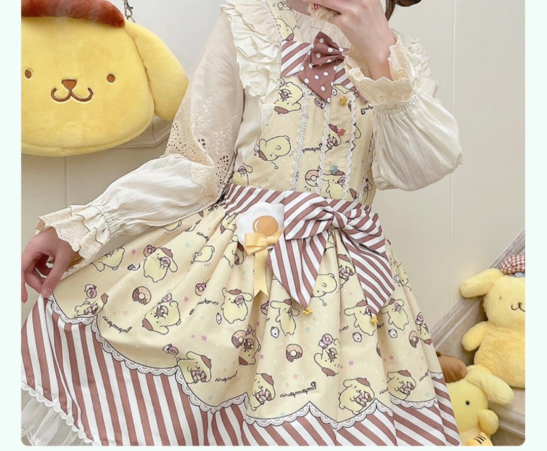 Confession Ballon~Sanrio Pudding Dog Print Kawaii Lolita Jumper Dress   