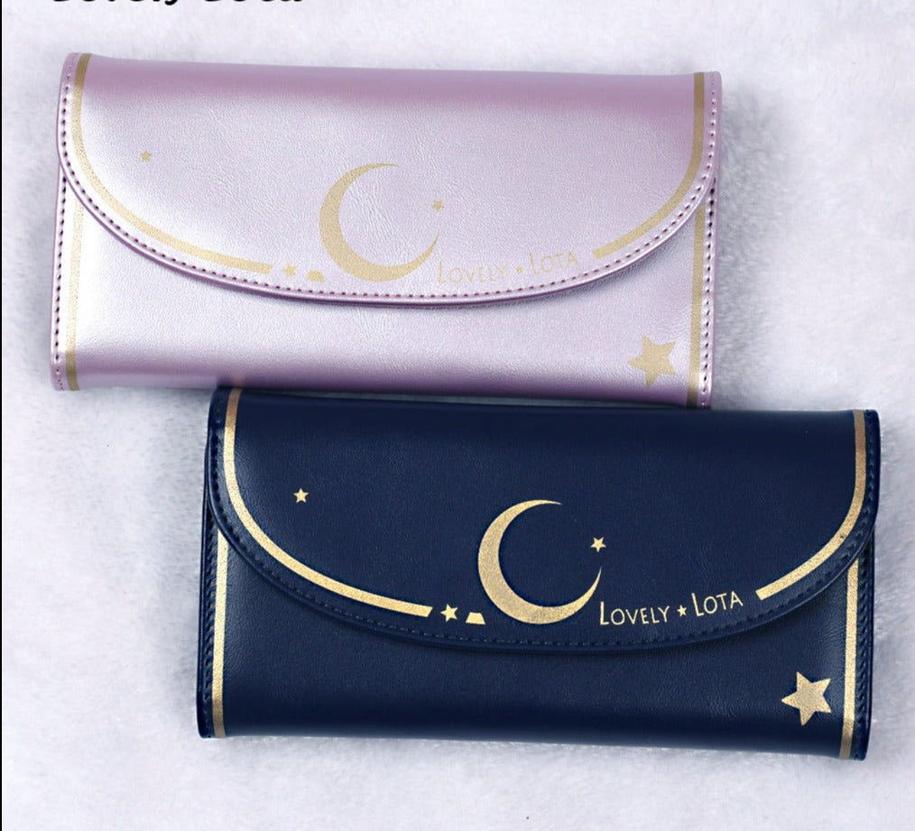 LovelyLota~Moon Star Miracle~Star Moon Pattern Lolita Handbag cyan  