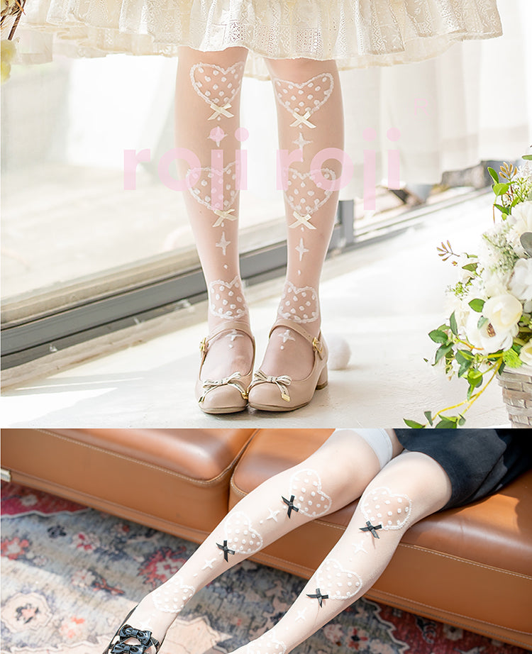 Roji roji~Super Thin Summer Lolita Knee Socks   