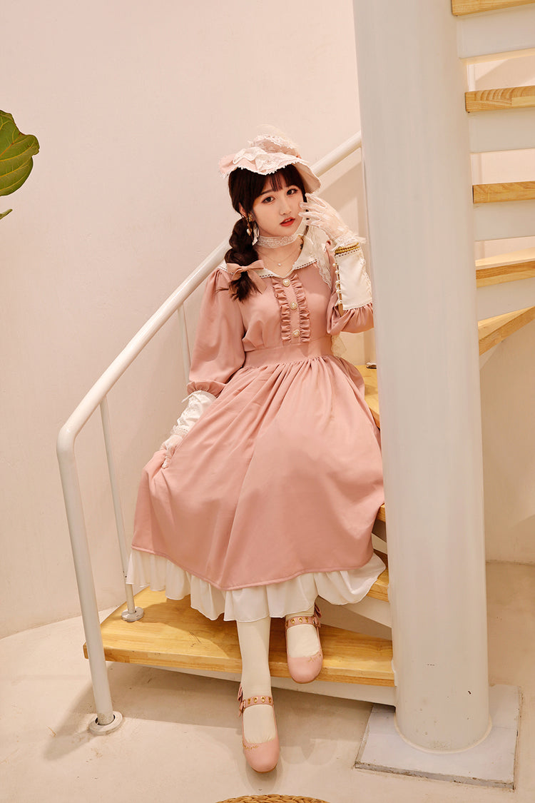 Sweet Wood - Lola's Diary - Multicolors Classic Lolita Plus Size OP Dress