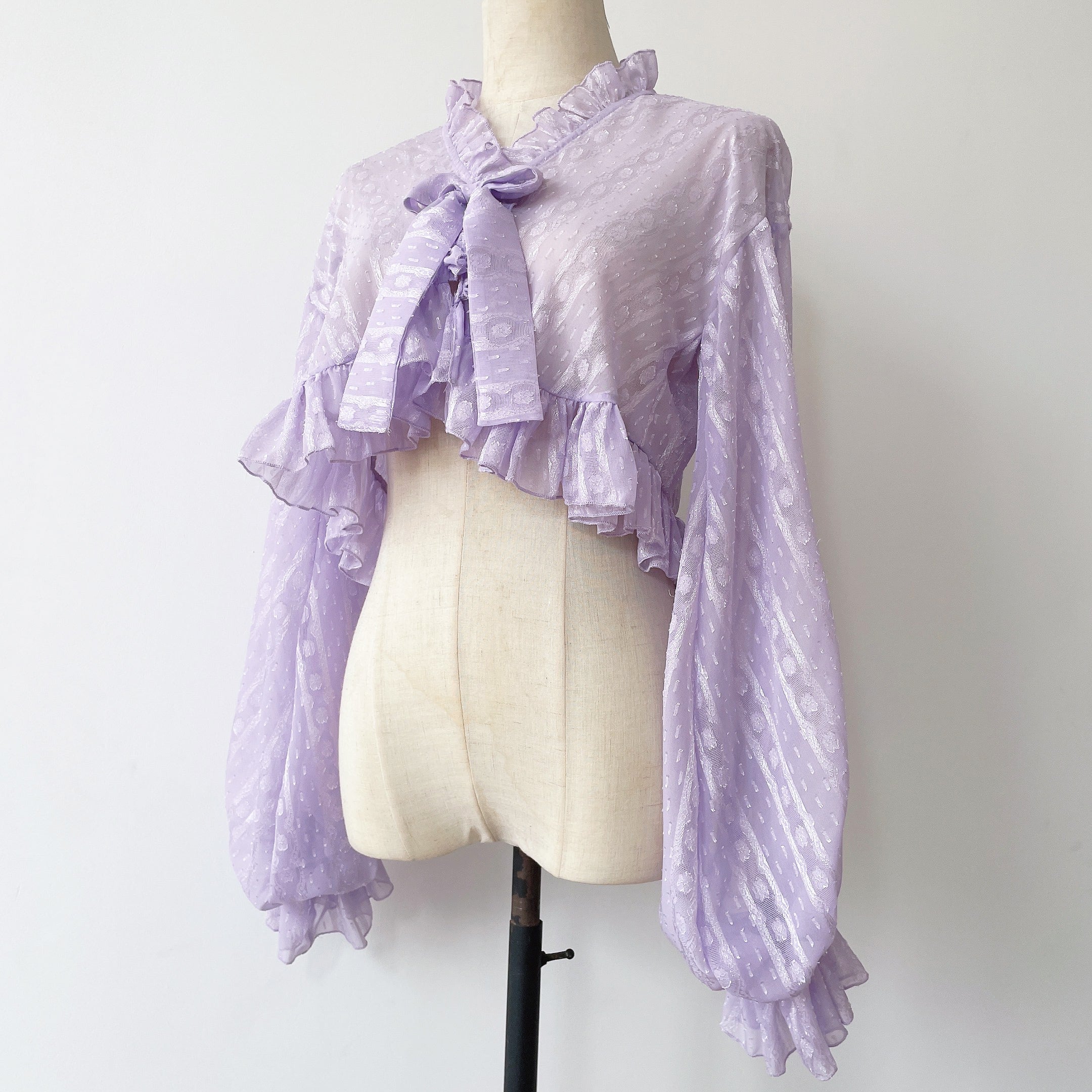 (BuyForMe) Sakurada Fawn~Chiffon Puff Sleeve Lolita Cardigan (L M XL / violet) 658:59457