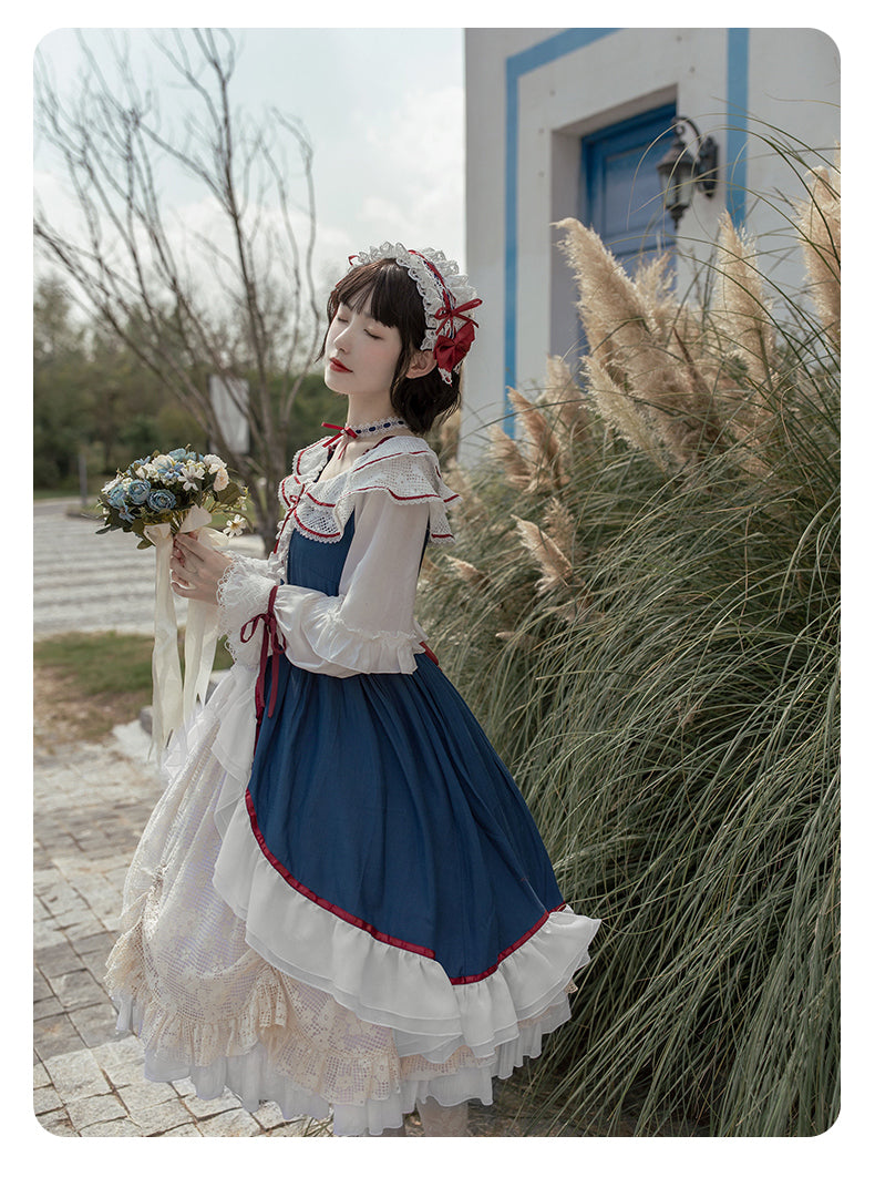 With Puji～Snow White - Lolita Flounce Hemline OP Dress