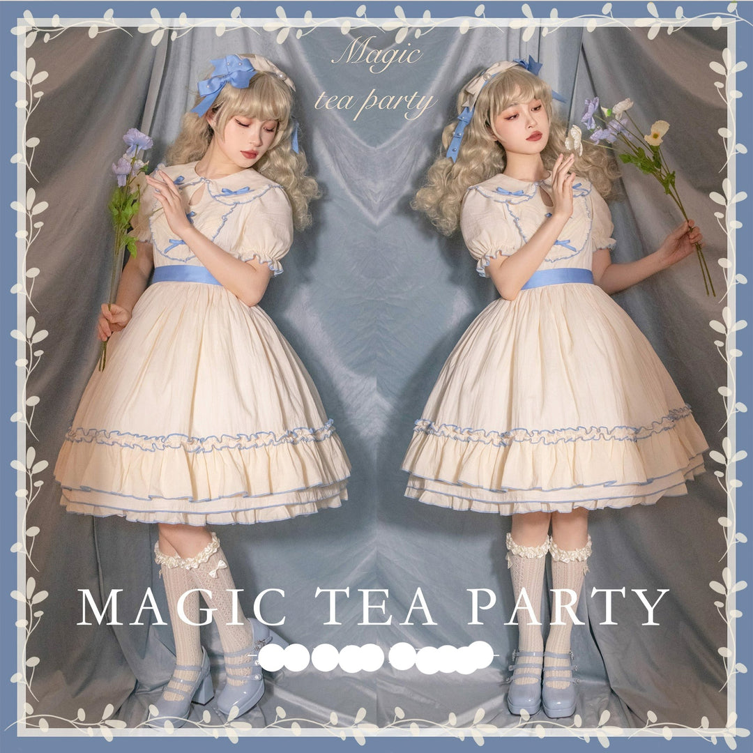 Magic Tea Party~Lena's Garland~Solid Color Lolita OP