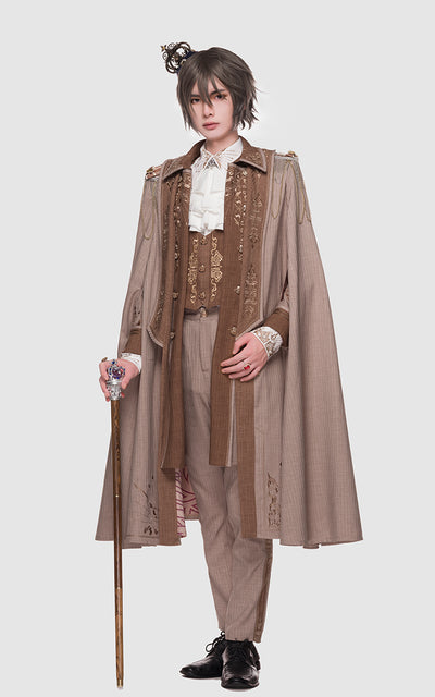 Youpairui~Sheffield~British Military Ouji Lolita Long Coat Full Set S male pants 
