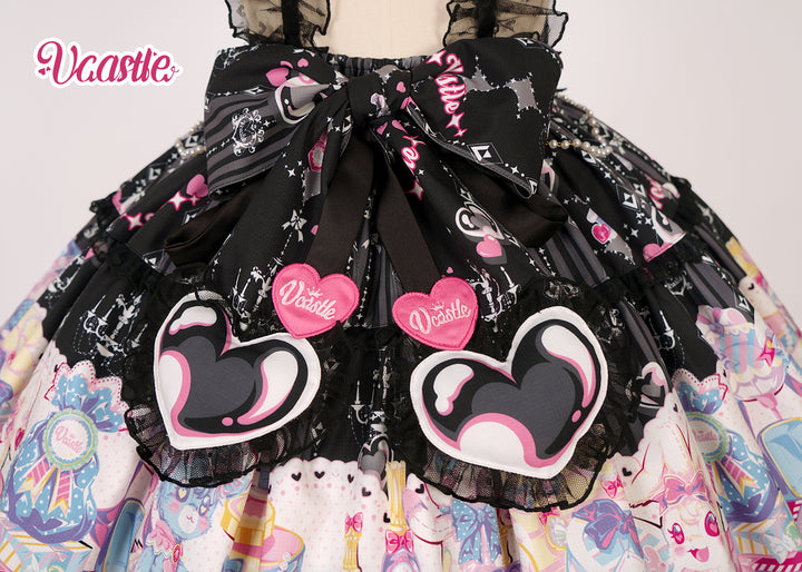 (Buyforme)Vcastle~Maiden's Treasure~Sweet Lolita Salopette and SK S black SK 