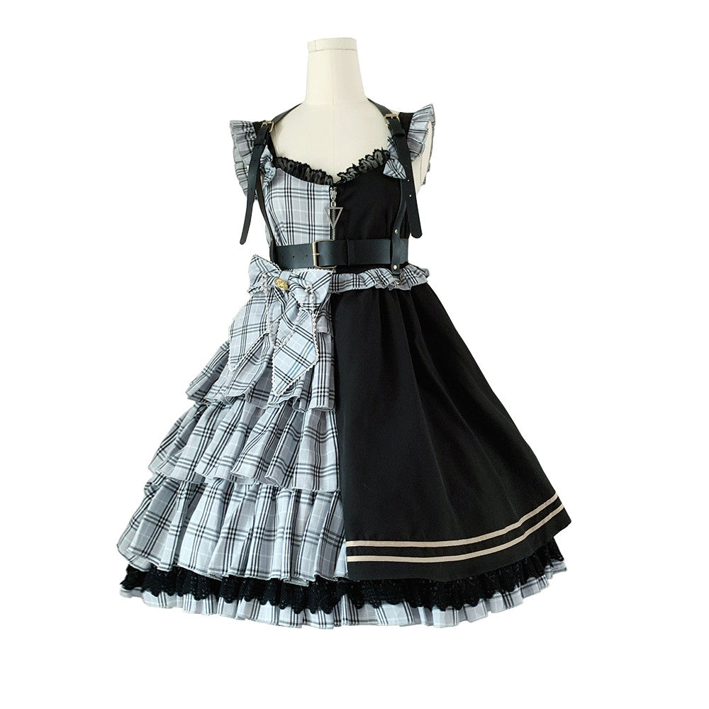 Your Princess~Star Charm~Sweet Idol Lolita Plaid Jumper Skirt   