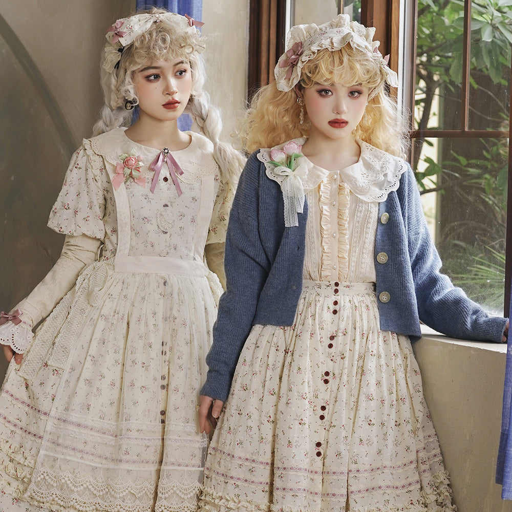 Miss Point - Flowers with Alice - Vintage Lolita Winter Fall Knitted Sweater Coat
