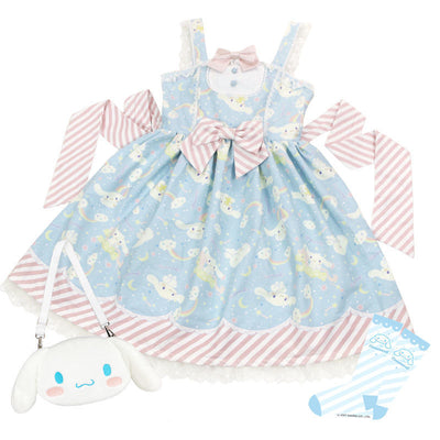 (Buyforme)Kuroomi Melody Sweet Lolita Jumper Skirt in 3 Colors S Cinnamoroll jsk 