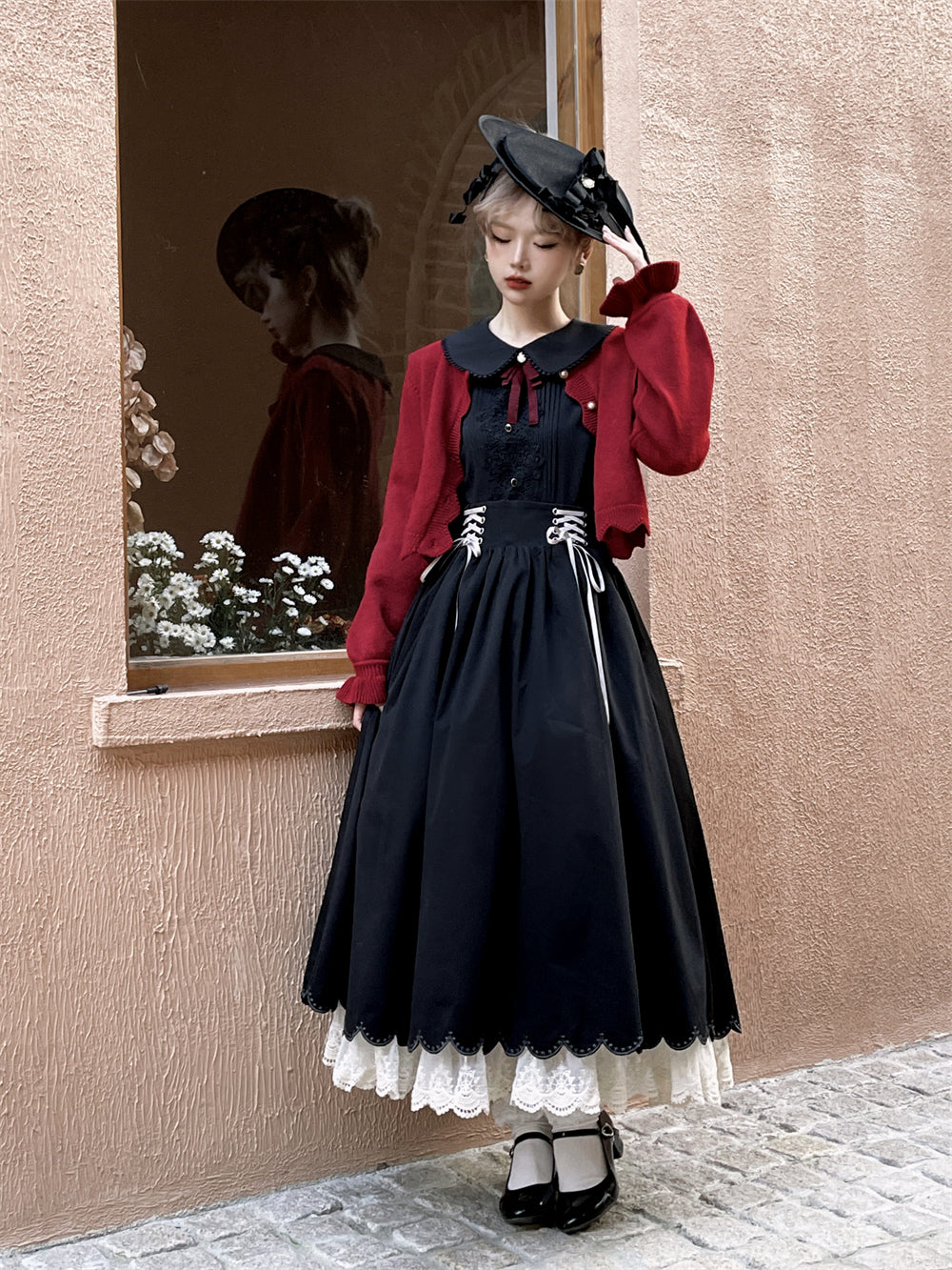 EESSILY~Countess's Autumn Tour~Retro Lolita Embroidery Long SK sk black small(S~M) 8318:129562