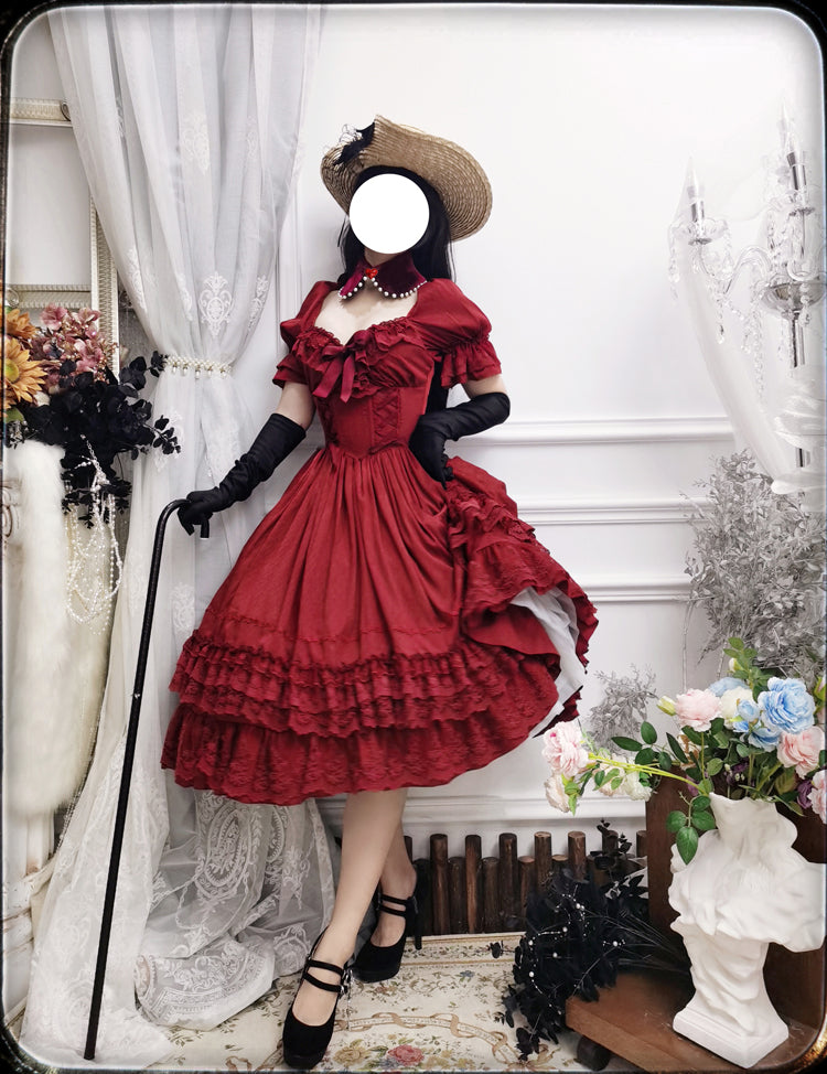 Sweet Wood - CLA Vintage French Lolita OP Dress 3802:20833