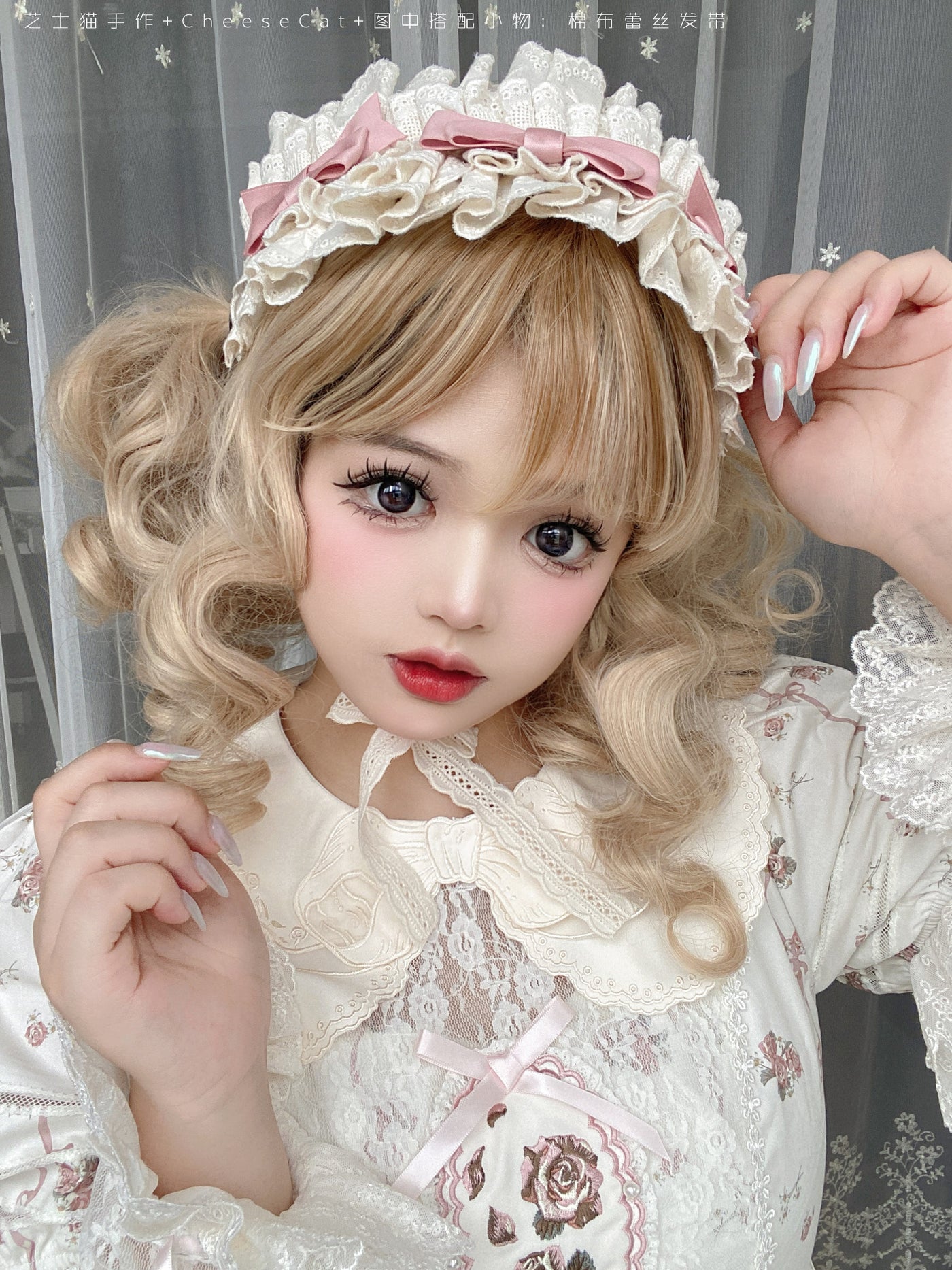 (Buyforme) CheeseCat~Doll Lullaby Tabby Cat Cotton Lolita Headdress   