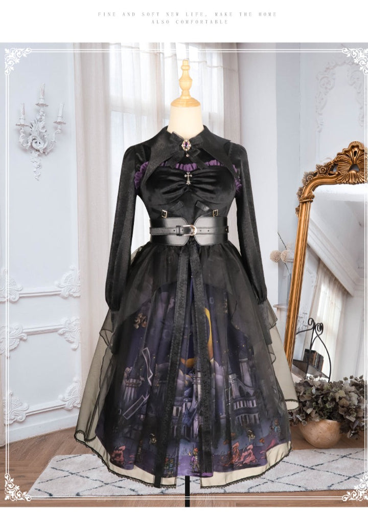 YingLuoFu~Witchville Halloween Gothic Lolita Jumper Dress   