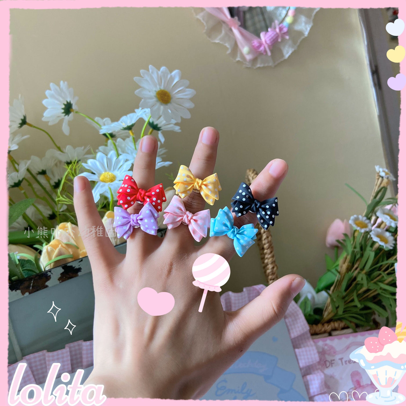 (Buyforrme)Bear Doll~Kawaii and Sweet Lolita Bowknot Ring   