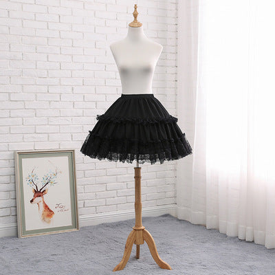 Your Princess~Lolita Fashion Cosplay Fishbone Adjustable Petticoat Free size 47cm black 