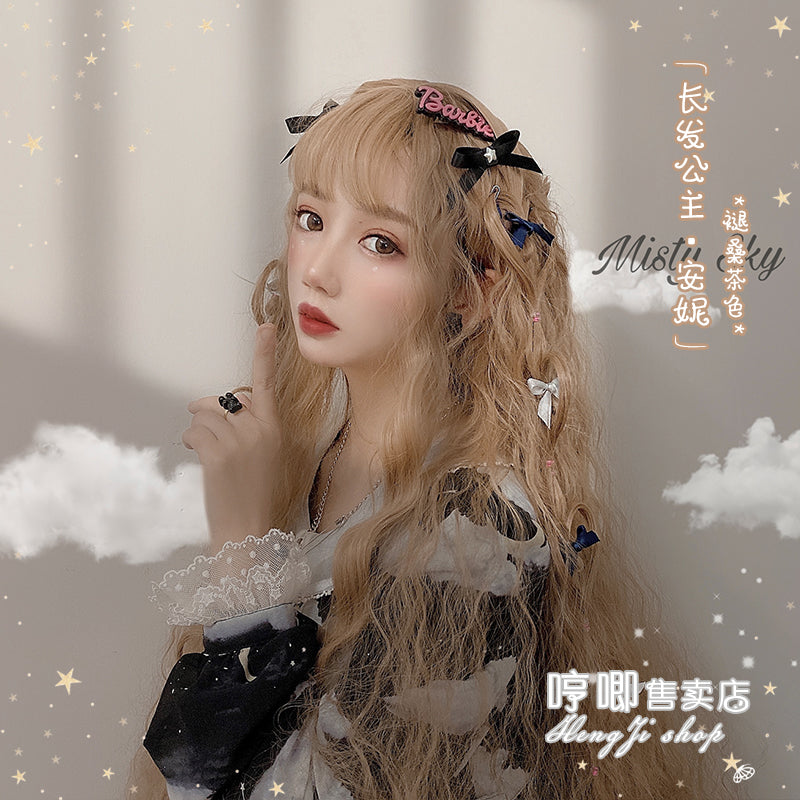 Hengji~ Long Wavy Wedding Lolita Wig   