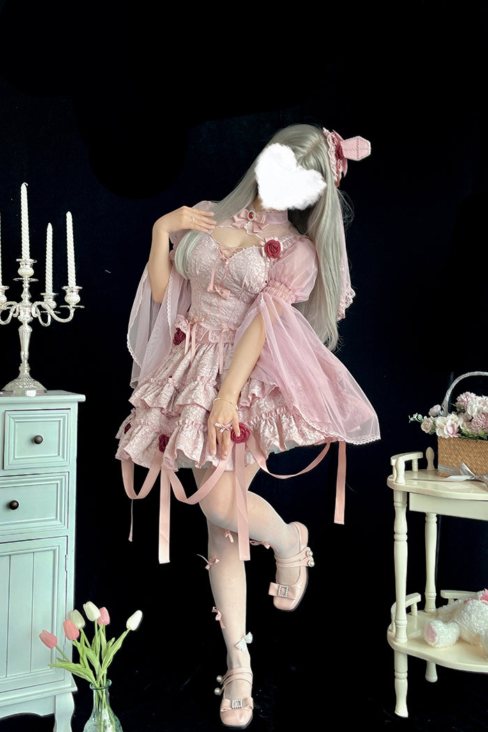 Alice Girl~Gothic Lolita SK Set~Blood Rose Skirt and Corset   